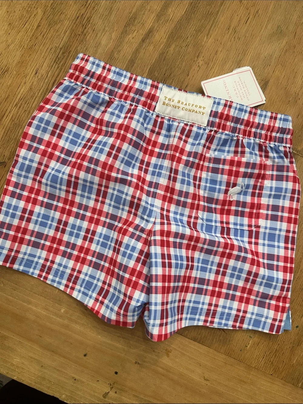Beaufort Bonnet Red & Blue Tortola Swim Trunks- Boys 6